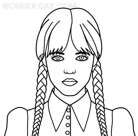 Ausmalbilder Wednesday Addams 